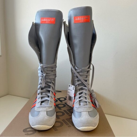 ADIDAS Japan Vh Sneaker Boots - Silver/Solar Orange/Grey Size 8 - Picture 7 of 16